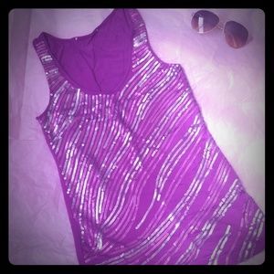 Purple Sequin Tank top